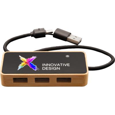 Image of SCX.design H21 8-in-1 Wooden USB Hub 